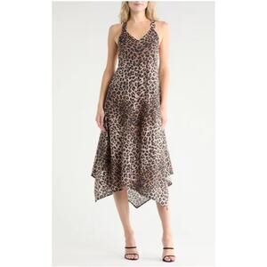 AllSaints Lil Cotton Leppo Brown Racerback Dress size 2